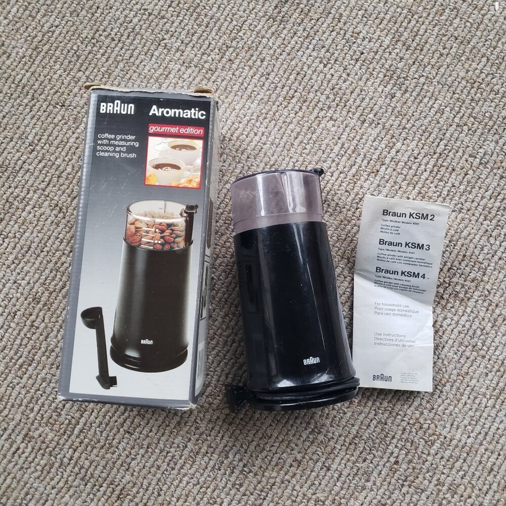Braun Aromatic Gourmet Edition Coffee Grinder KSM2 KSM 4B Black No Brush